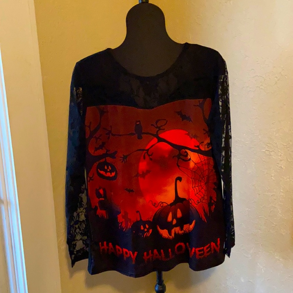 Happy Halloween blouse New! XXL